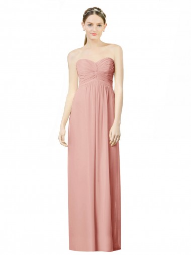 A-Linien Chiffon Lange Brautjungfernkleider Online