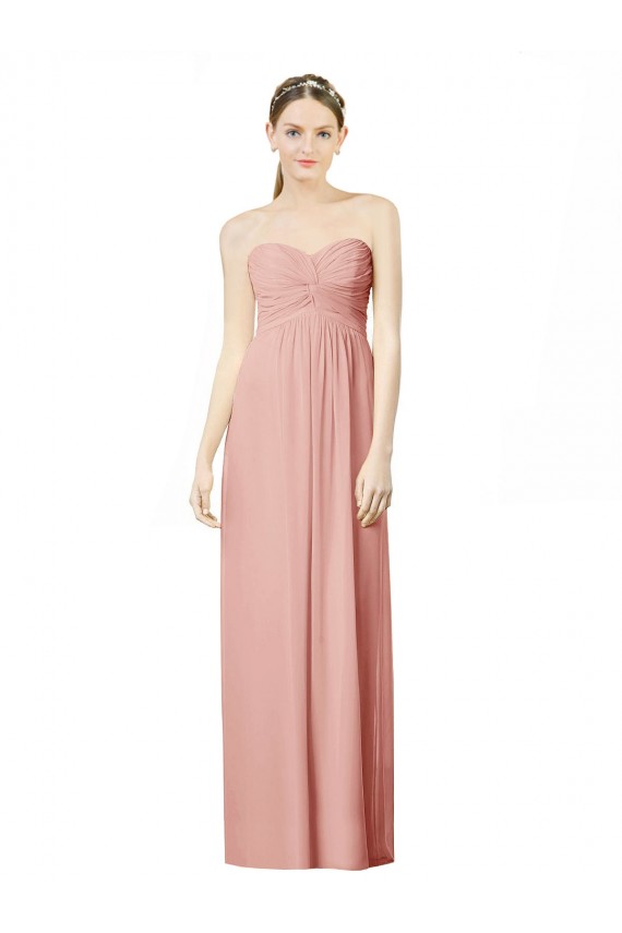 A-Linien Chiffon Lange Brautjungfernkleider Online