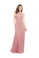 A-Linien Neckholder Chiffon Lange Brautjungfernkleider Online