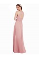 A-Linien Neckholder Chiffon Lange Brautjungfernkleider Online