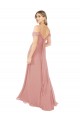 A-Linien Off-Schulter Chiffon Lange Brautjungfernkleider Online