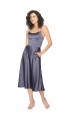 A-Linien Scoop Midi Seidiger Satin Kurze Brautjungfernkleider / Abiballkleider / Cocktailkleider / Heimkehr Kleider Online