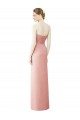 A-Linien Trägerlos Chiffon Lange Brautjungfernkleider Online