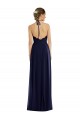 Dunkelmarine A-Linien Neckholder Chiffon Lange Brautjungfernkleider Online
