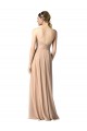 Dunkelmarine A-Linien Trägerlos Chiffon Lange Brautjungfernkleider Online