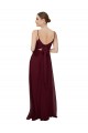 Dunkler Burgunder A-Linien Scoop Chiffon Lange Brautjungfernkleider Online