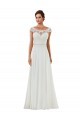 Elfenbein A-Linien Kapelle-schleppe Chiffon Klassisch Brautkleider Online