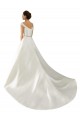 Elfenbein A-Linien Off-Schulter Kapelle-schleppe Satin Klassisch Brautkleider Online