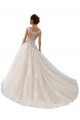 Elfenbein & Champagner Prinzessin Kapelle-schleppe Tüll Spitze Brautkleider Online