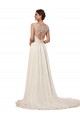 Elfenbein Etui Kapelle-schleppe Chiffon Brautkleider Online