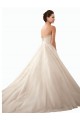 Elfenbein Prinzessin Kapelle-schleppe Satin Tüll Spitze Brautkleider Online