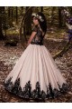 Elfenbein Prinzessin Satin Spitze Lange Blumenmädchenkleider Online