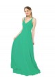 Emerald Etui V-Ausschnitt Chiffon Lange Brautjungfernkleider Online