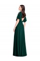 Evergrün A-Linien Chiffon Lange Brautjungfernkleider Online