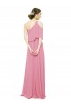 Hautrosa A-Linien Eine-Schulter Chiffon Lange Brautjungfernkleider Online
