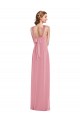 Hautrosa A-Linien Neckholder Chiffon Lange Brautjungfernkleider Online