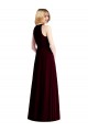 Helles Himmelblau Trompete Neckholder Chiffon Lange Brautjungfernkleider Online