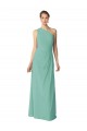 Jade A-Linien Eine-Schulter Chiffon Lange Brautjungfernkleider Online