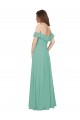 Jade A-Linien Off-Schulter Chiffon Lange Brautjungfernkleider Online