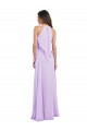 Lila A-Linien Neckholder Chiffon Lange Brautjungfernkleider Online