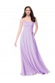 Lila A-Linien Scoop Chiffon Lange Brautjungfernkleider Online