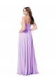 Lila A-Linien Scoop Chiffon Lange Brautjungfernkleider Online