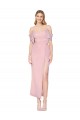 Primel Meerjungfrau Off-Schulter Knielang Chiffon Kurze Formale Brautjungfernkleider / Abendkleider / Abiballkleider Online