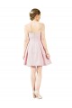 Rosa A-Linien Knielang Satin Kurze Brautjungfernkleider / Cocktailkleider / Heimkehr Kleider Online