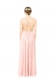 Rosa A-Linien Neckholder Chiffon Lange Brautjungfernkleider Online
