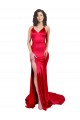 Rot Meerjungfrau Stretch-Satin Lange Formale Brautjungfernkleider / Abendkleider / Abiballkleider Online