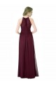 Schwarz A-Linien Neckholder Chiffon Lange Brautjungfernkleider Online