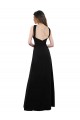 Schwarz A-Linien Neckholder Chiffon Lange Brautjungfernkleider Online