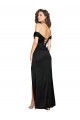 Schwarz A-Linien Seidiger Satin Lange Formale Brautjungfernkleider / Abendkleider / Abiballkleider Online