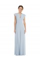 Seeglas A-Linien Chiffon Lange Formale Brautjungfernkleider / Abendkleider Online