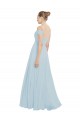 Seeglas A-Linien Off-Schulter Chiffon Lange Brautjungfernkleider Online