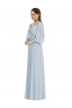 Seeglas A-Linien Off-Schulter Chiffon Lange Formale Brautjungfernkleider / Abendkleider Online