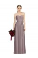 Staubige Rose A-Linien Chiffon Lange Brautjungfernkleider Online