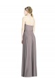 Staubige Rose A-Linien Chiffon Lange Brautjungfernkleider Online