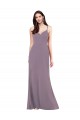 Staubiger Lavendel Etui Chiffon Lange Formale Brautjungfernkleider / Abendkleider Online