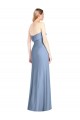 Staubiges Blau Trompete Trägerlos Chiffon Lange Brautjungfernkleider Online