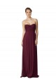 Traube A-Linien Chiffon Lange Brautjungfernkleider Online
