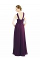 Traube A-Linien Neckholder Chiffon Lange Brautjungfernkleider Online