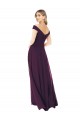 Traube A-Linien Off-Schulter Chiffon Lange Brautjungfernkleider Online