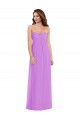 Violett A-Linien Chiffon Lange Brautjungfernkleider Online